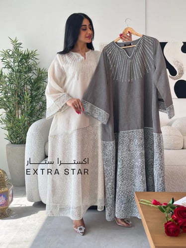 جلابيه كويتي بفصوص بلرقبه