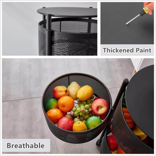 عربة تخزين معدنية بعجلات 5 طبقات متعددة الطبقات لل...