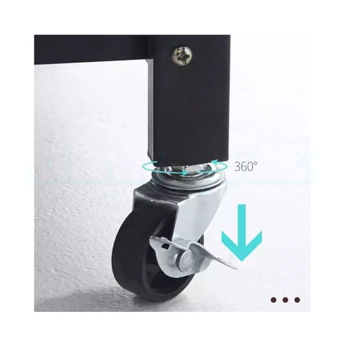 رفوف تخزين معدنية متحركة 4 دور قابلة للطي للمطبخ ب...