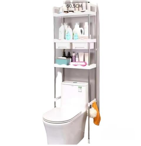رف حمام فوق المرحاض بمساحة تخزين متعددة الطبقات