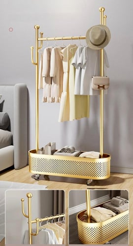 علاقة ملابس عملية مع مساحة تخزين إضافية وتصميم