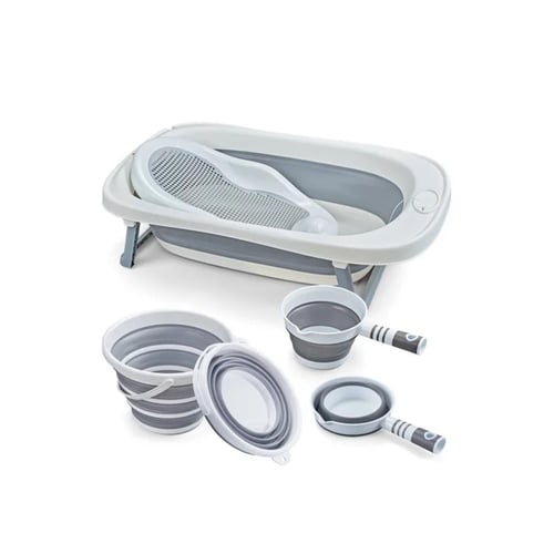 حوض استحمام للأطفال من 5 قطع مضاد للانزلاق قابل لل...