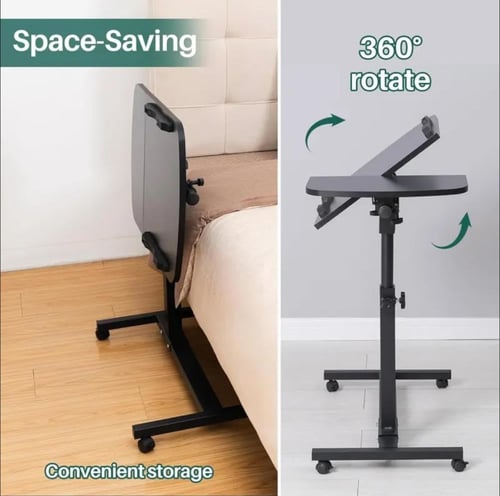 طاولة لابتوب متحركة وعملية قابلة للتعديل بارتفاعات...