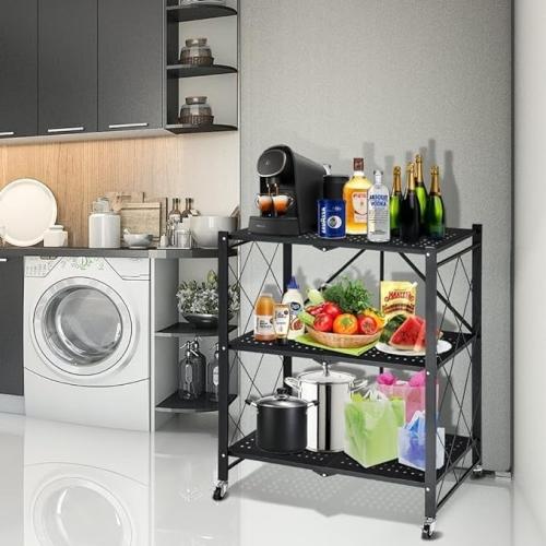 استناد رفوف متحرك قابل للطي لتخزين وتنظيم متعدد ال...