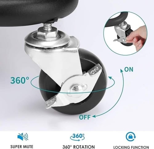 عربة تخزين حديد ثلاثية الطبقات بعجلات متينة وتصميم...