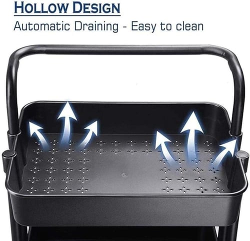 عربة تخزين حديد ثلاثية الطبقات بعجلات متينة وتصميم...