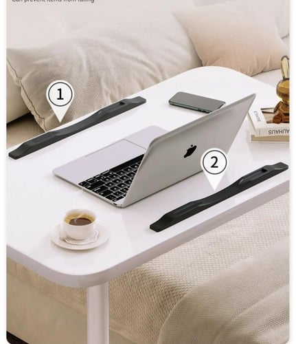 طاولة مع عجلات قابلة للتعديل وضبط الارتفاع للكمبيو...