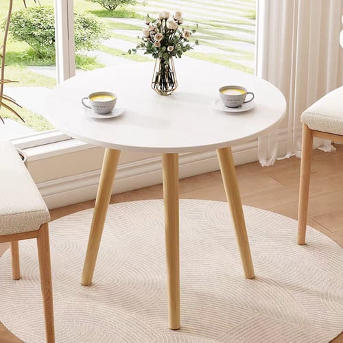 طقم طاولات قهوة دائرية 3 قطع بتصميم عصري – سطح أبي...