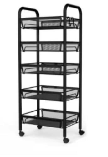 عربة تخزين متعددة الاستخدامات بخمسة مستويات مع عجل...