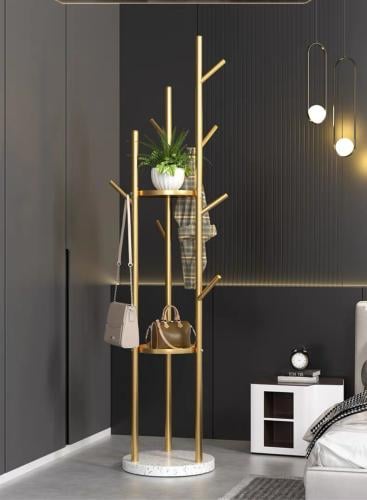 شماعة و علاقة ملابس بتصميم عصري وأنيق - ارتفاع 170...