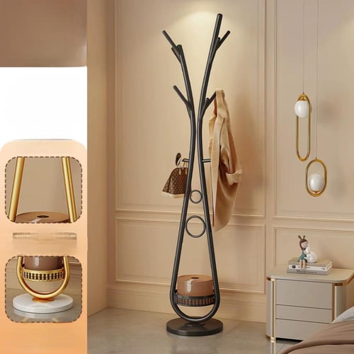 علاقة ملابس مودرن بتصميم فني أنيق وقاعدة تخزين عمل...