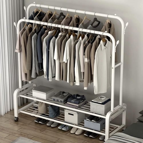 علاقة حديد دورين مع رفين مع شماعات