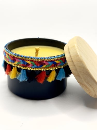 رنانه ..(شمعه عسل الباحه الطبيعي بتصميم مستوحى من...