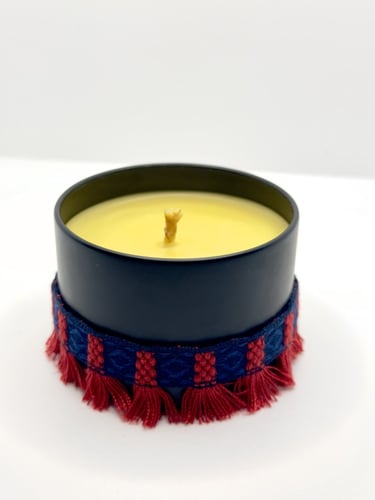 شمعه اللهب ..(شمعه عسل الباحه الطبيعي بتصميم مستوح...