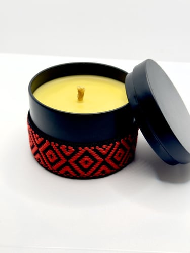 الشفق الاحمر..(شمعه عسل الباحه الطبيعي بتصميم مستو...