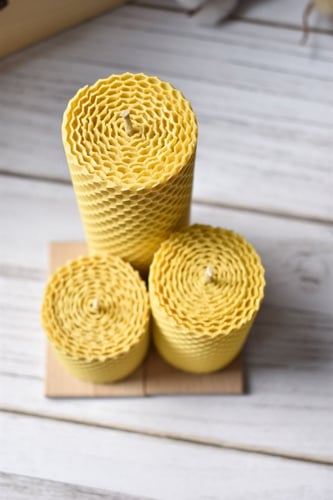 شمعه الخليه مصنوعه يدويا بشمعه العسل الطبيعي