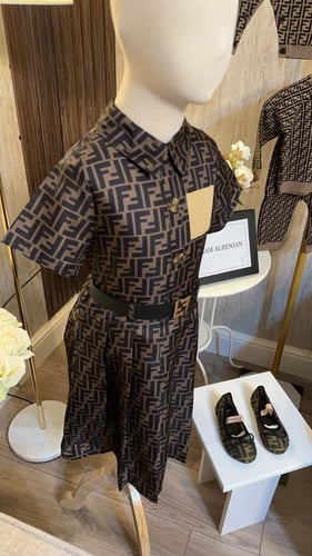 فستان فندي + حزام