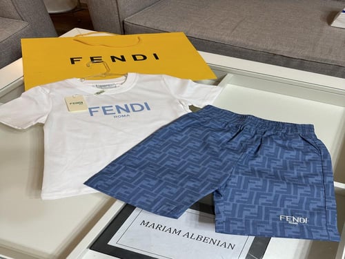 طقم فندي تيشرت +شورت