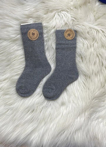 جوارب اطفال رمادي غامق