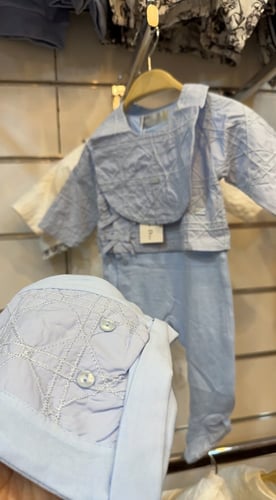 افارول مواليد ديور ازرق (افارول +قبعه+صدريه)بدون م...