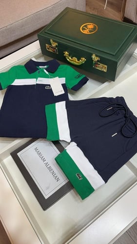 طقم لاكوست شورت+ تيشيرت