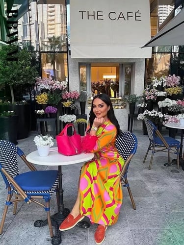 فستان نسائي ملون