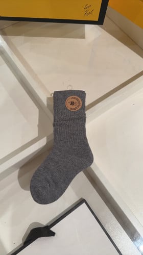 جوارب اطفال رمادي غامق