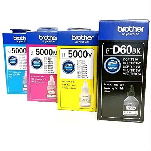 طقم احبار برازر D60BK+BT5000 (4 الوان) DCP-T300-T5...