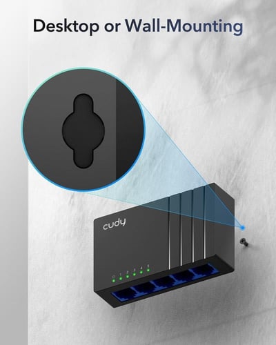 كودي محول جيجابت ايثرنت بـ5 منافذ GS105D | مقسم اي...