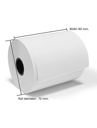 رول كاشير ورق حراري كرتون (50 لفة) 80 × 70 ملم