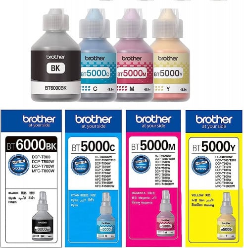 طقم احبار طابعة برازر BT6000BK+BT5000 (4 الوان) DC...