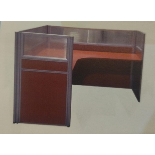 وحدة عمل مفرد 150*150*120 سم سماكة 30 مم خشب لون ش...