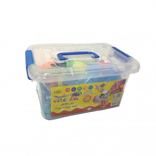 كلاس رمل سحري بالوان متعددة مع القوالب، موديل : Sb...