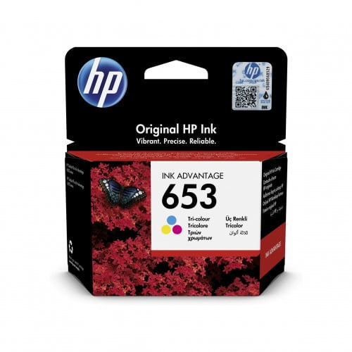 اتش بي HP 653 حبر طابعة ملون , موديل : 3Ym74Ae