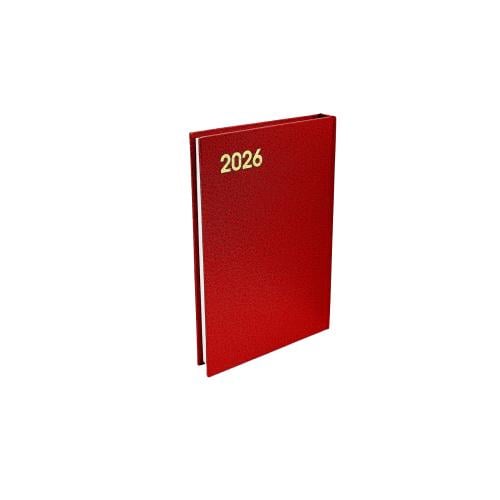 أجندة مكتب 2026 غلاف مقوي عنابي مقاس A5، موديل :33...