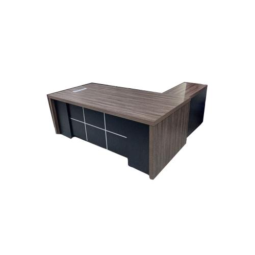 مكتب مع ملحق لون بني 200سم BOS-00588