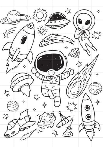 دفتر تلوين الفضاء