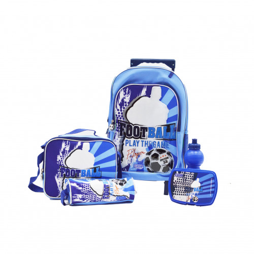 روكو طقم حقيبة ظهر مدرسية بعجلات 5 في 1 ، موديل RQ...