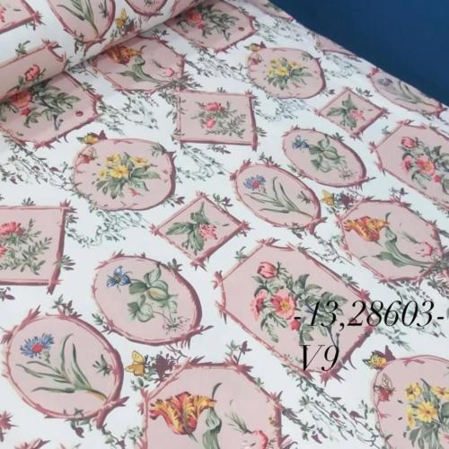 قماش كتان تركي عرض 180 سم ديجيتال