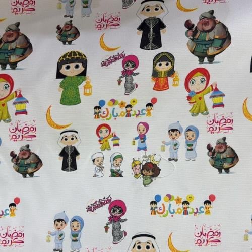 قماش ديجتال تركي رسومات رمضانيه