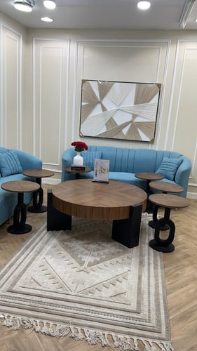 طقم طاولات ضيافة قشر الجوز