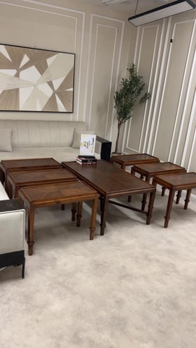 طقم طاولات قشرة الجوز