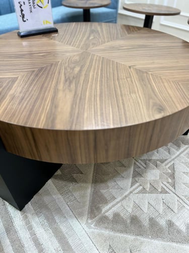 طقم طاولات ضيافة قشر الجوز