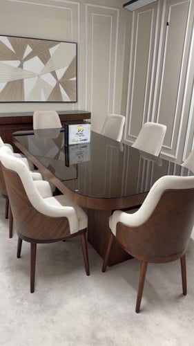 طقم طاولة طعام + مدخل بوفيه