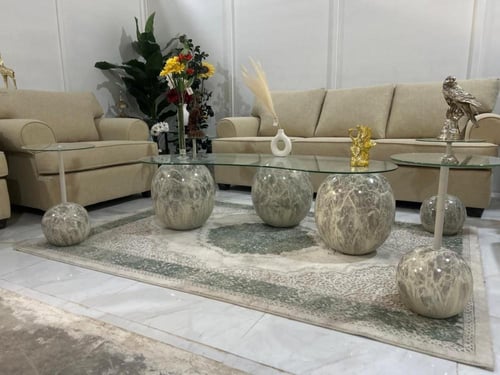 طقم طاولات رخام صناعي