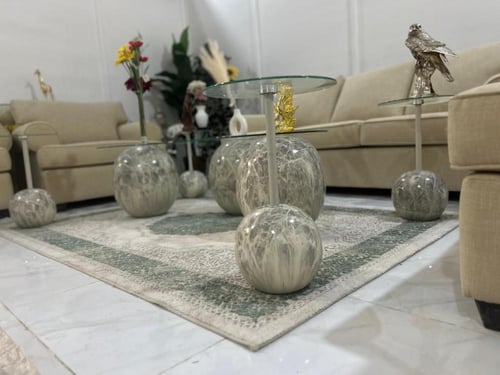 طقم طاولات رخام صناعي