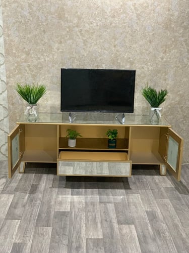 طاولة بلازما لون ذهبي