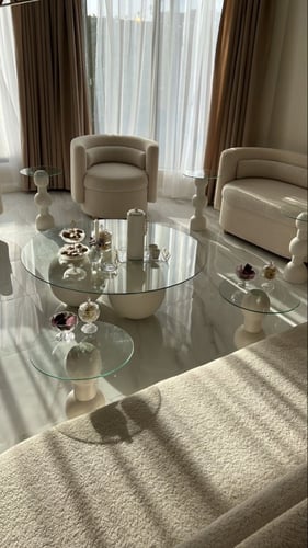 طقم طاولات رخام صناعي