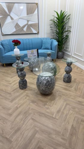 طقم طاولات رخام صناعي