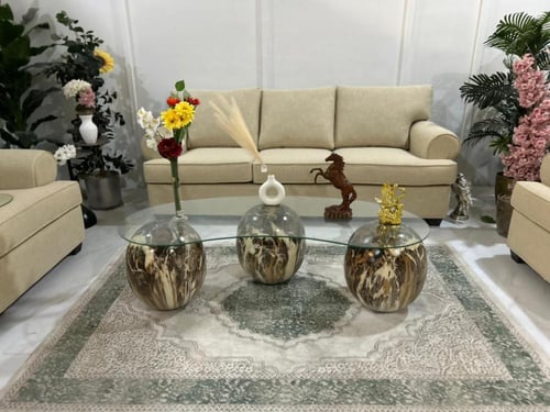 طقم طاولات رخام صناعي